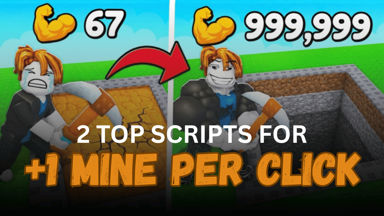 2 Top +1 Mine Per Click Scripts - Auto Farm, Auto Sell, Auto Upgrade & Auto Rebirth