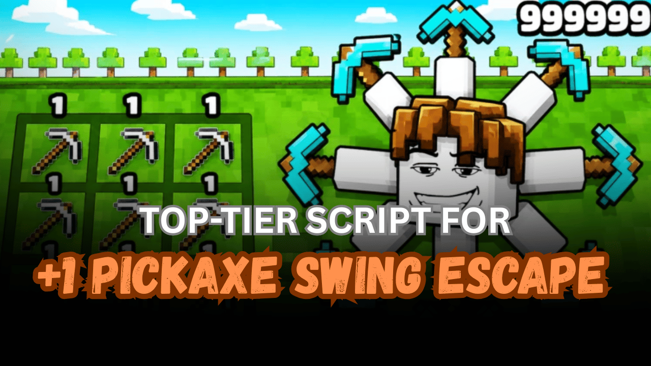 +1 Pickaxe Swing Escape Script – Infinite Wins, Fast Train & Auto Rebirth
