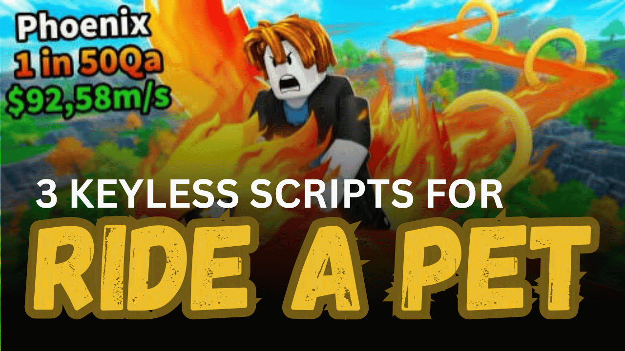 3 Keyless Ride A Pet Scripts - Auto Best Egg, Auto Hatch Luck & Fly Farm